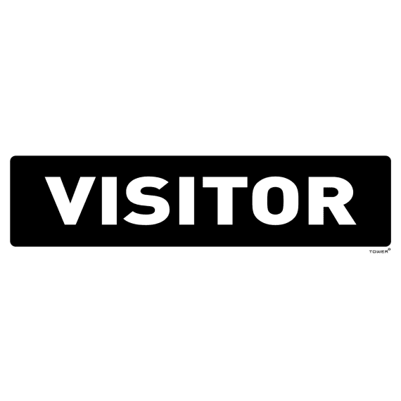 tower abs visitor sign 180x50mm picture 1