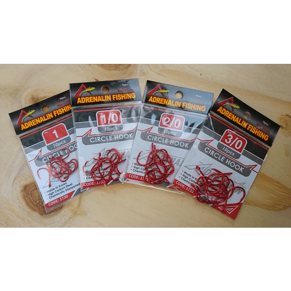 adrenalin circle hook red 1 0 pack of 10 picture 2