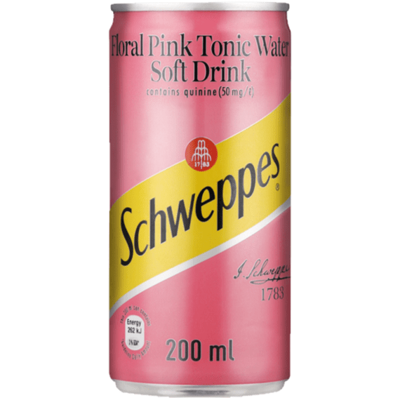 schweppes floral pink tonic can 200ml picture 1