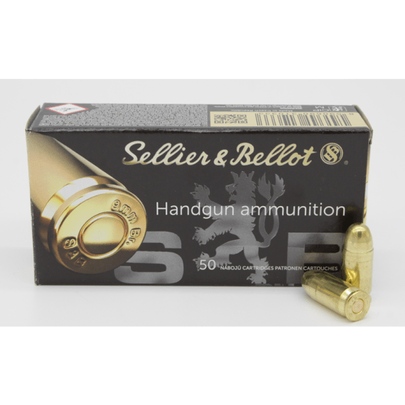 sellier bellot fmj 9mm short 92gr ammo 50 picture 1