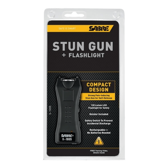 Sabre Stun Gun & Torch Black 1.6uc Agrimark