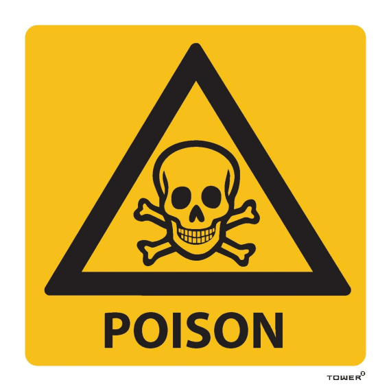 tower abs poison sign 190x190mm picture 1