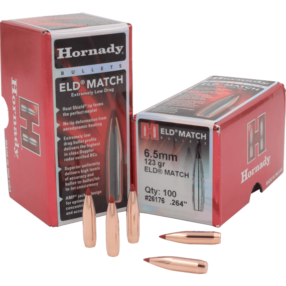hornady bullets 6 5mm 123gr eld m 100 picture 1