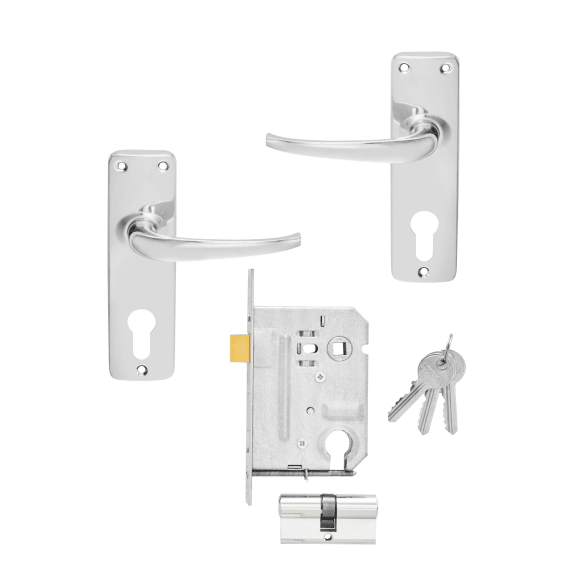 mackie lockset handle pro cyl cp picture 1