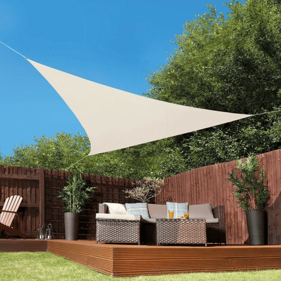 kalahari shade sail right tri sand 3 6m picture 1