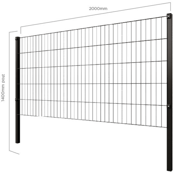 storm garden panel fence 1x2m char picture 1