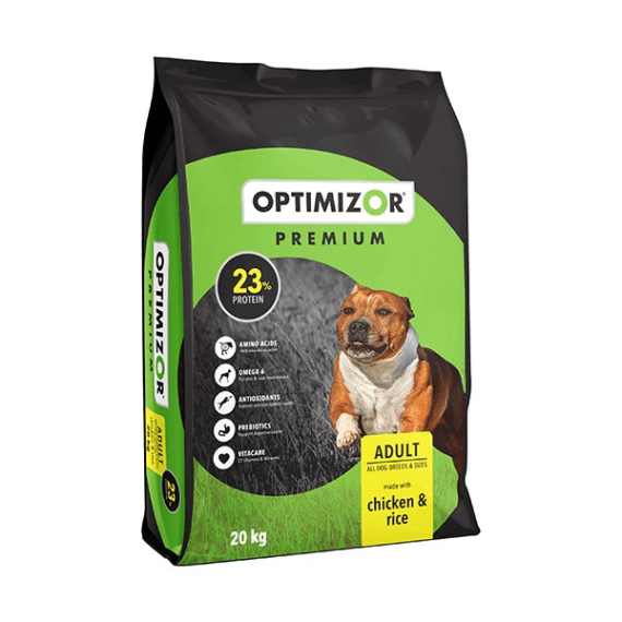 optimizor premium dry dog food chicken rice 20kg picture 1