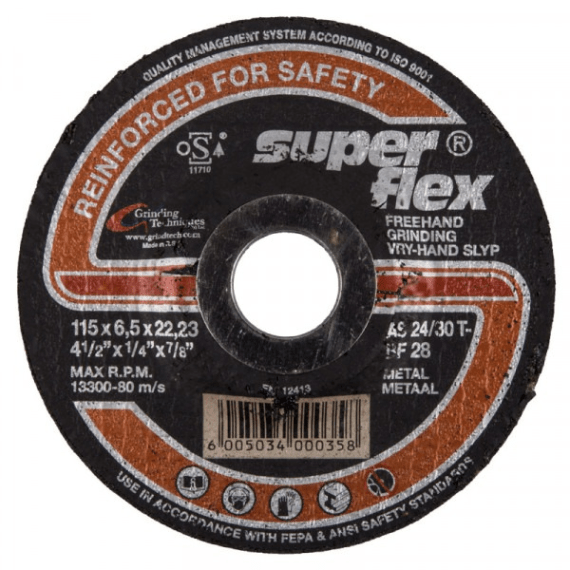 superflex grinding wheel steel dome 115x6x22mm picture 1