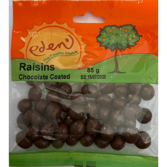 eden raisin chocolate coated 85g picture 1
