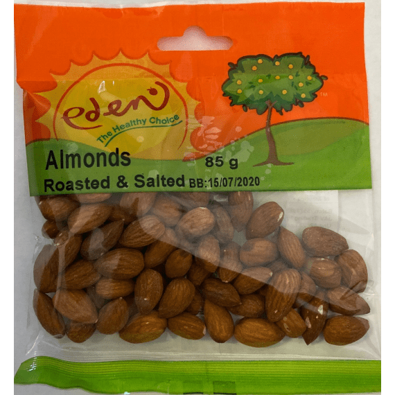 eden almonds roasted salted 85g picture 1