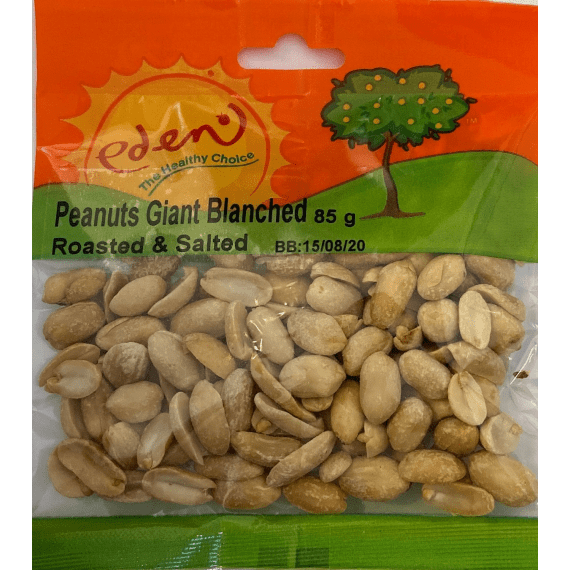 eden peanuts giant blanched roasted salted 85g picture 1