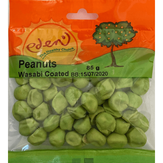Eden Peanuts Wasabi Coated 85g Agrimark