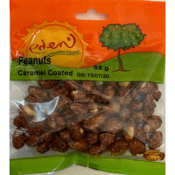 eden peanuts caramel coated 85g picture 1