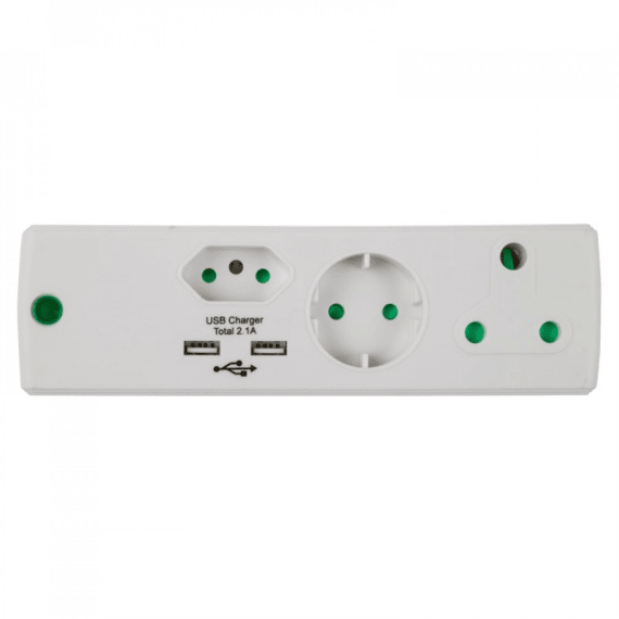 nexus adaptor 1x16a 1x5a schuko 2x usb pp picture 1