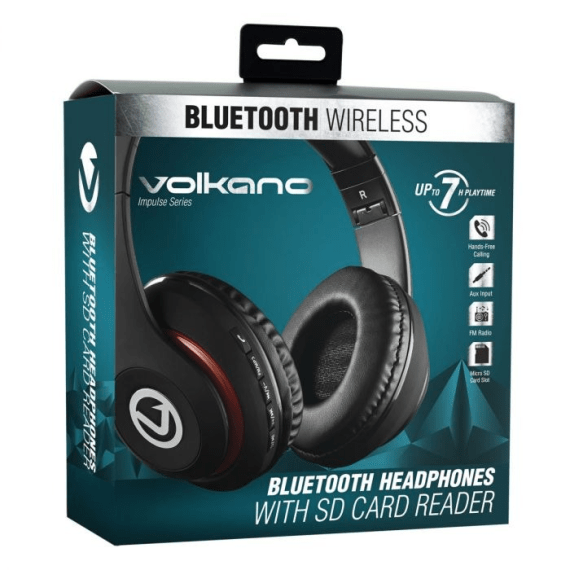 volkano impulse bluetooth headphones black picture 1