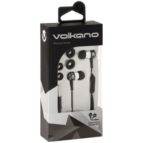 volkano stannic earphones with mic black picture 3