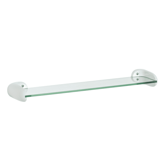 Splashworks Coast Glass Shelf White/Chrome Agrimark