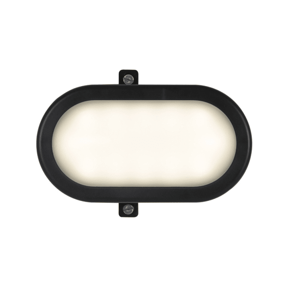 eurolux bulkhead black led oval 6w picture 1