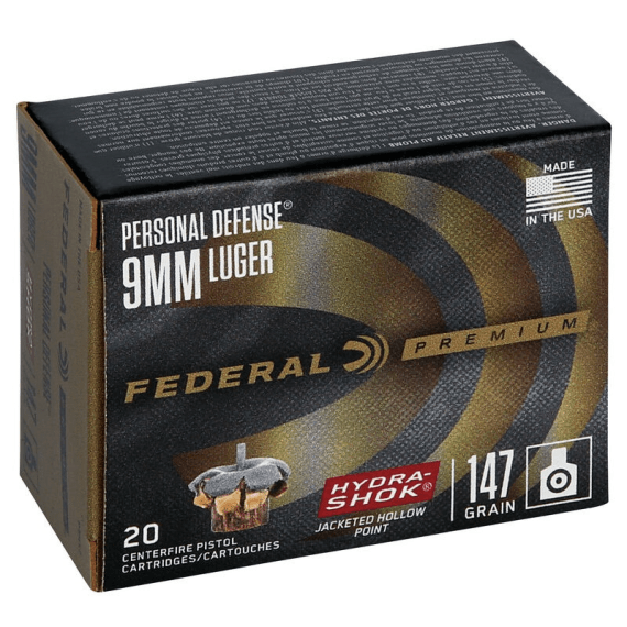 federal 9mm luger hydra shok ammo 147gr 20 picture 2