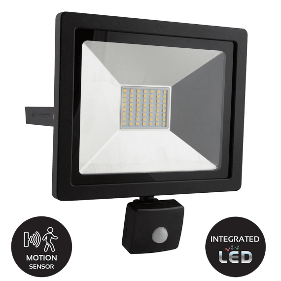 eurolux led floodlight with motion sensor black picture 5