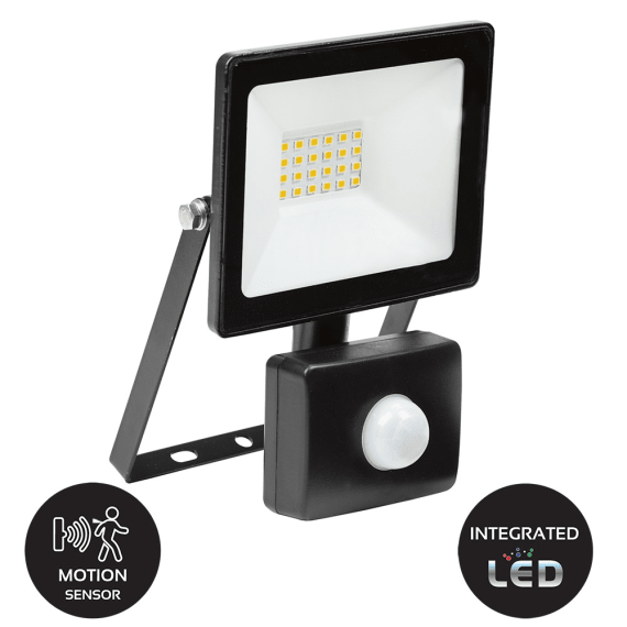 eurolux led floodlight with motion sensor black picture 1