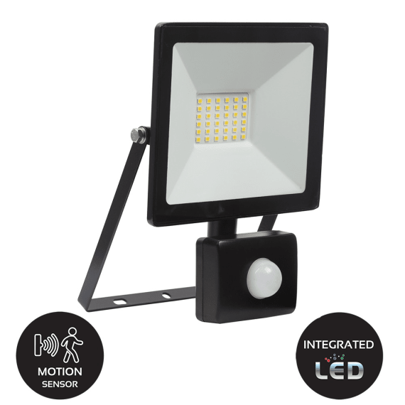 eurolux led floodlight with motion sensor black picture 2