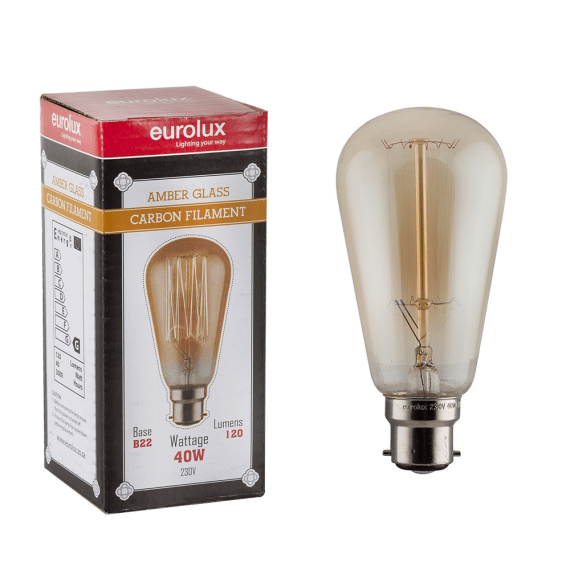 eurolux lamp filament cb b22 40w picture 1