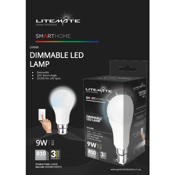 litemate led a60 dimmable 9w picture 2