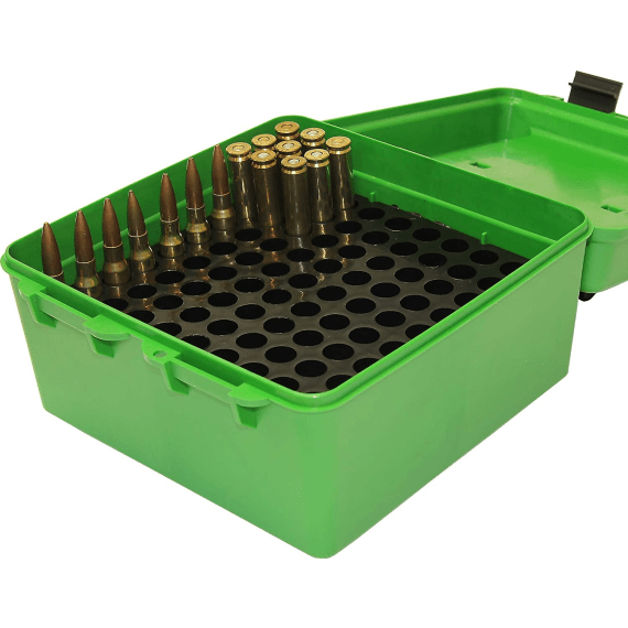 mtm r 100 deluxe 100 round rifle ammo box picture 2
