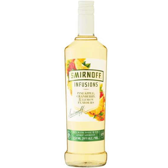 smirnoff infusions pineapple cranberry 750ml picture 1