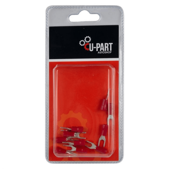 u part terminal red fork 0 5 1 5mm 4mm picture 1