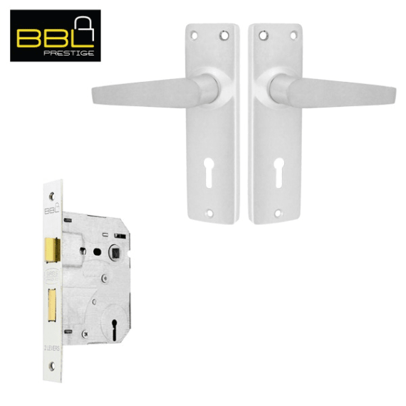 bbl lockset 2 lever aluminium handles picture 1