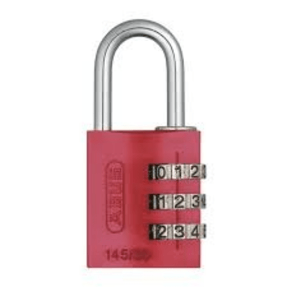 abus padlock 30mm combi reset red picture 1