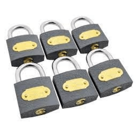 jaguar padlock 38mm brass 6pk picture 1