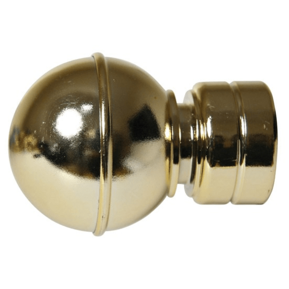 kirtech finial plastic ball brass 25mm 2pk picture 1