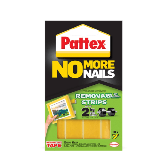 pattex no more nails removable mounting picture 1