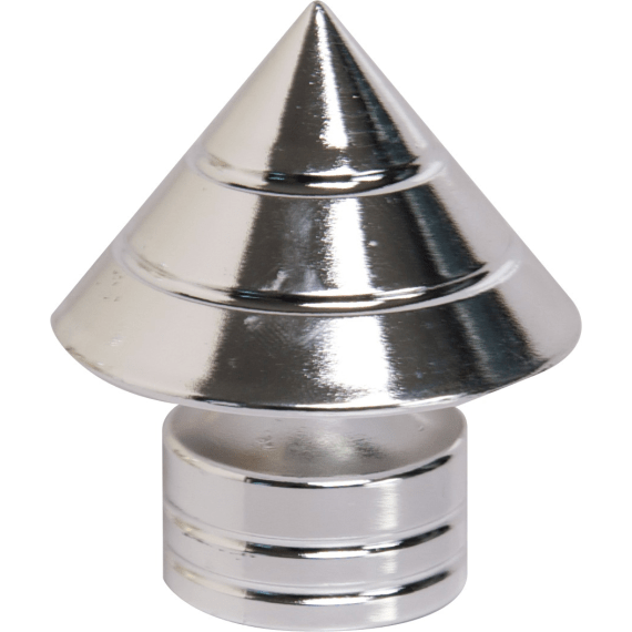 kirtech finial plastic andrea chrome 2pk picture 1