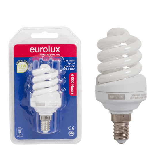 eurolux lamp energy saver ses 12w spiral picture 1