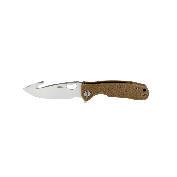honeybadger large hook knife tan picture 1
