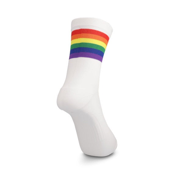 tmc rainbow crew socks white picture 3