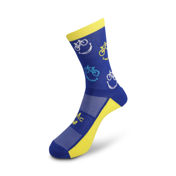tmc smile spin mid calf socks blue picture 1