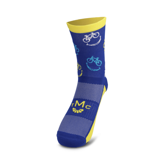 tmc smile spin mid calf socks blue picture 2