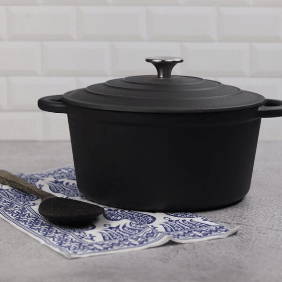 chef round casserole 2l black picture 2