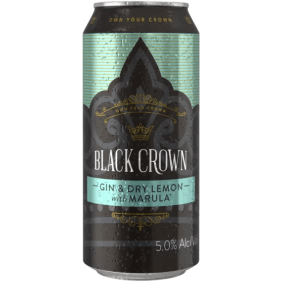 black crown gin dry lemon with marula can 440ml picture 1