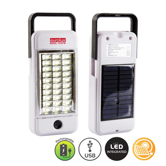 eurolux solar rechargeable light 5w picture 1