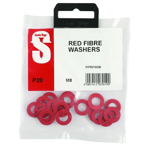 safetop red fibre washers picture 2