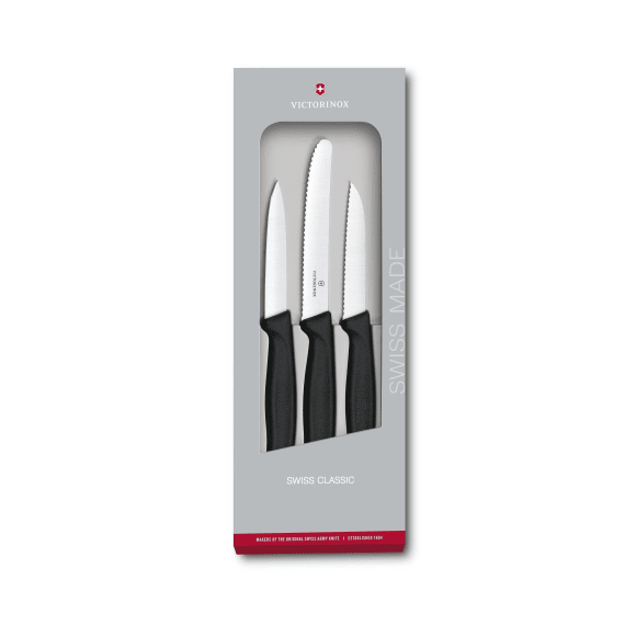 victorinox classic 3pc black paring knife set picture 1