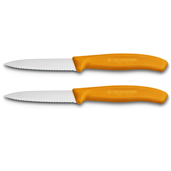 victorinox 2pc 8cm orange serrated paring knives picture 2