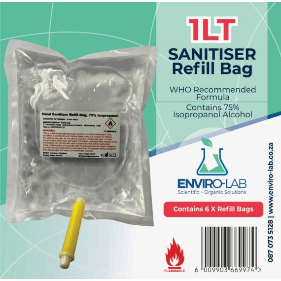 enviro lab isoproponal 75 refill bag 1l picture 1