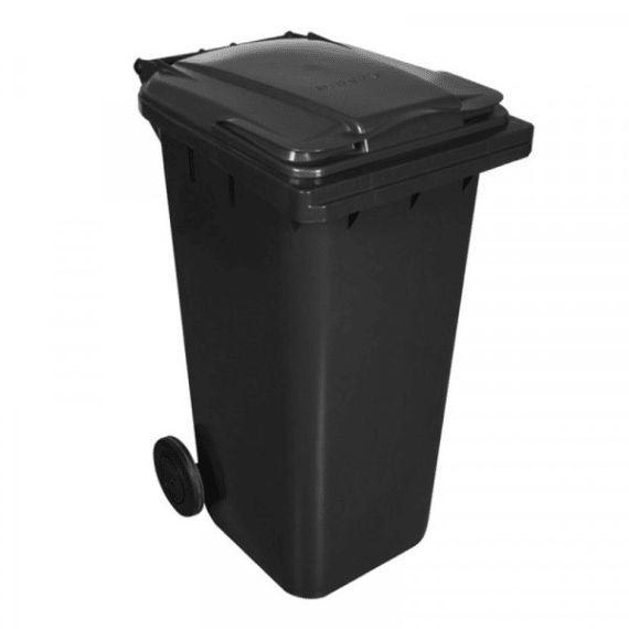 refuse bin on wheels black 240l picture 1